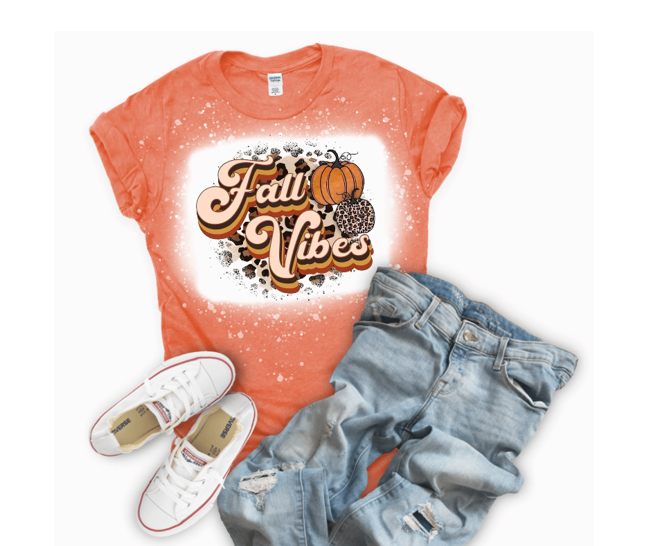 Fall Vibes Bleached Tee