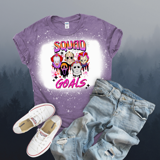 Squad Goals Halloween Bleached Tee