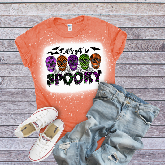 Spooky Skulls Bleached Tee